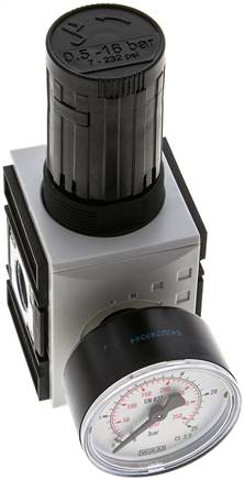 FUTURA Druckregler, G 3/8", 0,5 - 16bar, mit durchgehender Druckversorgung