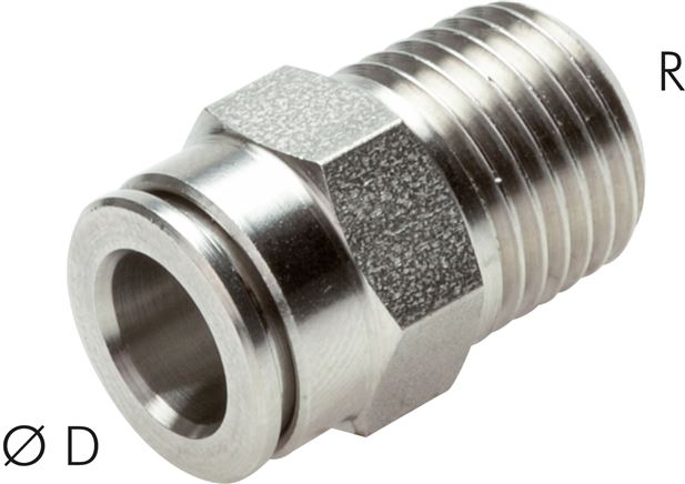 Gerader Steckanschluss R 1/4"-4mm, IQS-Edelstahl