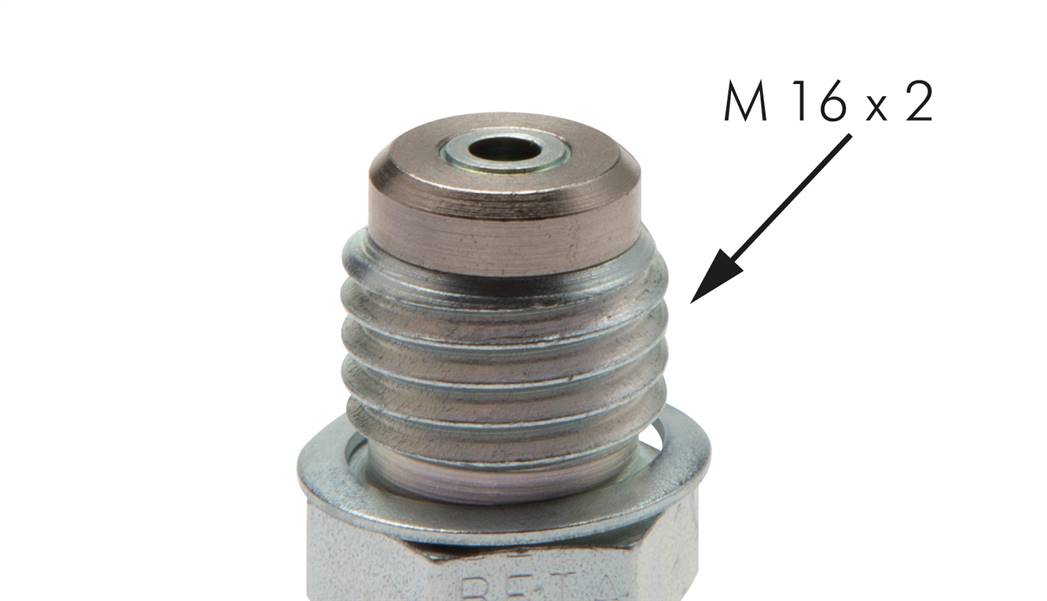 Messanschluss M16x2, 10 L-Dichtkegel, Stahl verzinkt