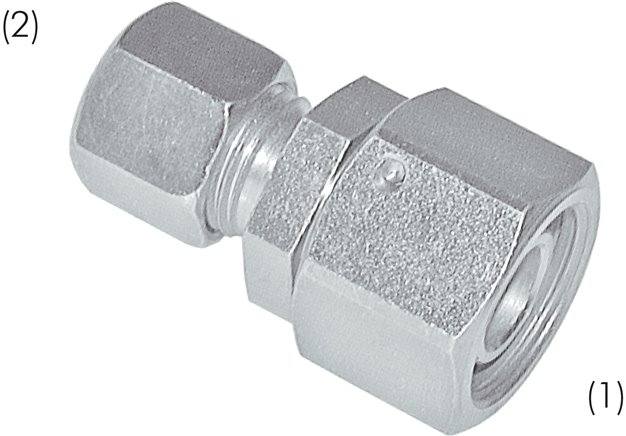 Reduziereinsatz 22 L-18 L (M26x1,5), Stahl verzinkt, mit Dichtkegel und O-Ring