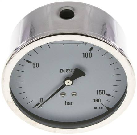 Glycerin-Manometer waagerecht (CrNi/Ms),100mm, 0 - 160bar -Eco-Line