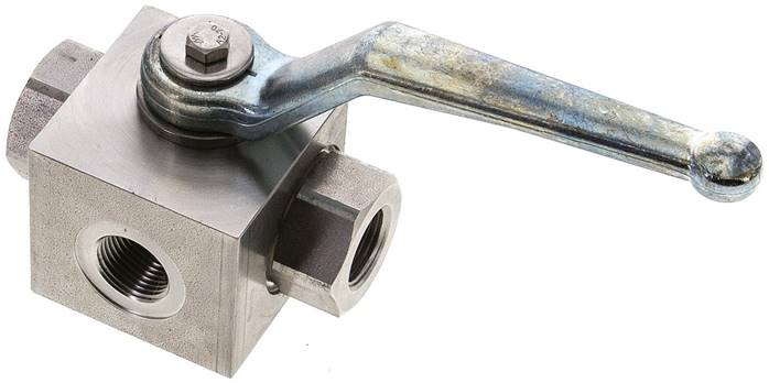ES-Hochdruck-3-Wege Kugelhahn, T-Bohrung, G 3/8", 0 bis 400bar