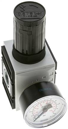 FUTURA Präzisionsdruckregler, G 3/8", 0,5 - 8bar, mit durchgehender Druckversorgung