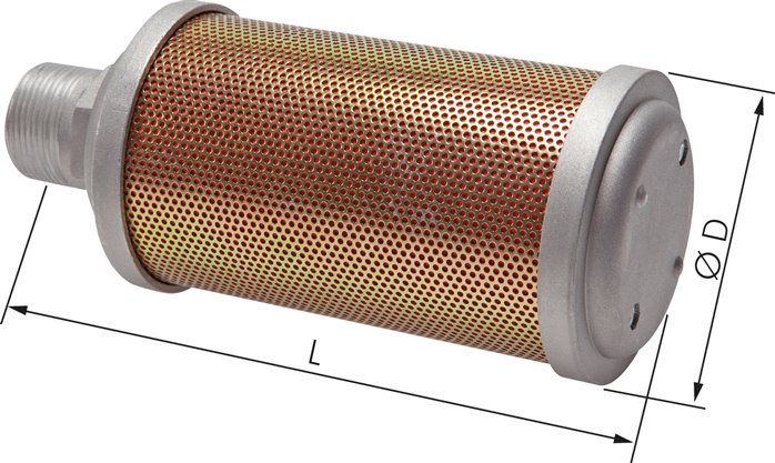 Hochleistungs-Schalldämpfer G 3/8" (PN 10 bar)
