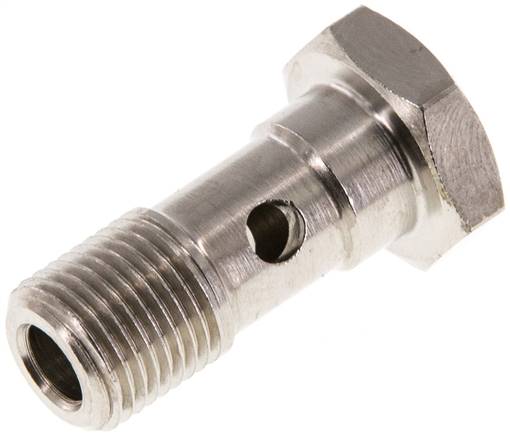 Hohlschraube, 1-fach G 1/8"-22,5mm, Messing vernickelt