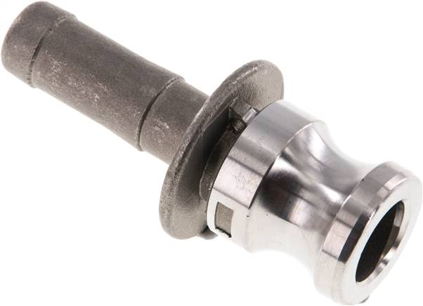 Kamlock-Stecker (E) 13 (1/2")mm Schlauch, Edelstahl (1.4408)