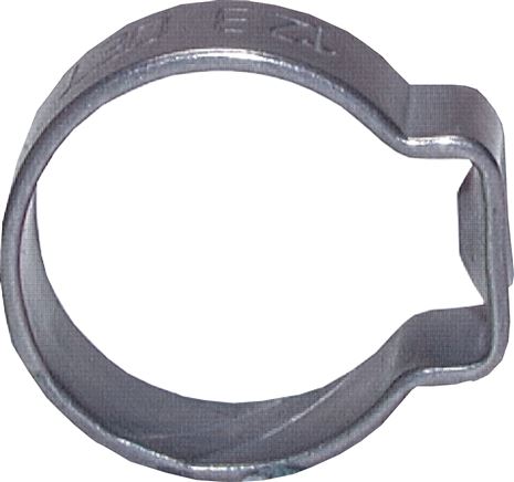 1-Ohr-Schlauchschelle 11,8 - 13,8mm, Edelstahl