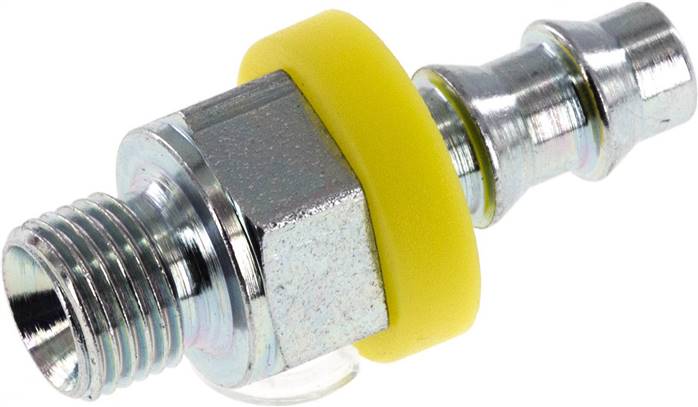 Steckanschluss G 1/8" AG (60° Konus), 6,4mm GSP-Schlauch