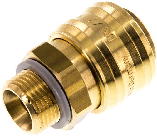 Schnellkupplung (NW7,2) G 3/8"(AG), Messing, für Stecker beidseitig absperrend