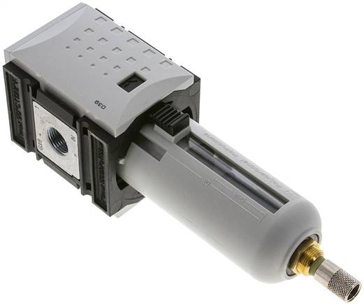 FUTURA Filter, G 3/8", Kunststoffbehälter mit Schutzkorb, BG 2, Kondensatablass automatisch (drucklos geschlossen)