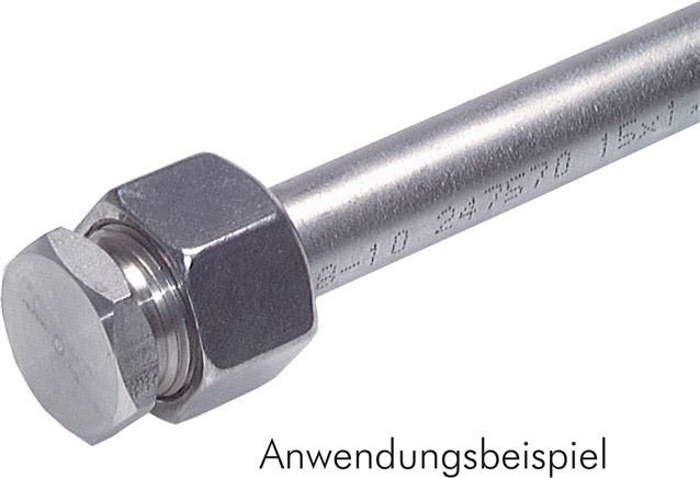 Verschlussverschraubung für Rohre 28 L (M36x2), Stahl verzinkt