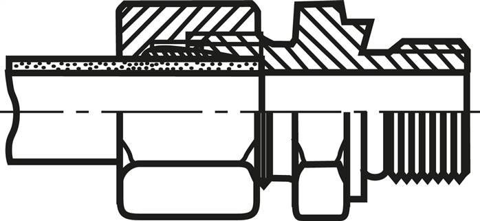 Gerade Schneidringverschr. G 3/8"-12 L (M18x1,5), Stahl verzinkt
