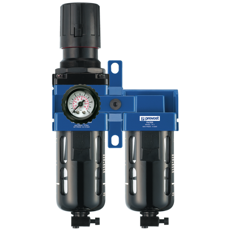 PREVOST ALTO 3 Mikrofilter mit Regler, Manometer und BefestigungIG BSPP = G1/2"