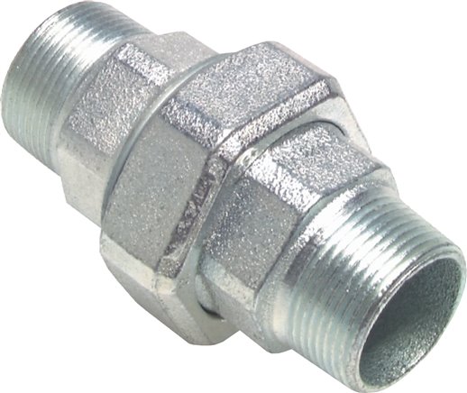 Doppelnippel trennbar R 1-1/4"-R 1-1/4", Temperguss verzinkt