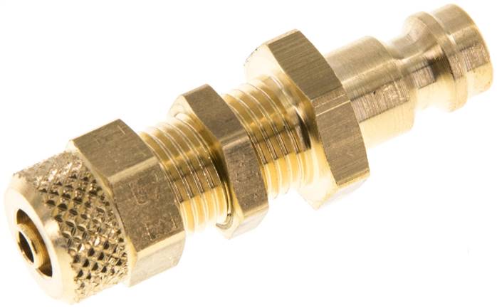 Schott-Kupplungsstecker (NW5) 6x4mm Schlauch, Messing