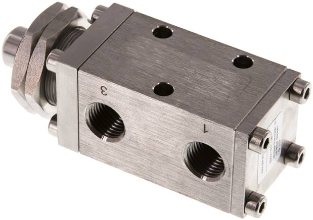 3/2-Wege (NC/NO)-Endschalter, G 1/4", Nocke, Edelstahl