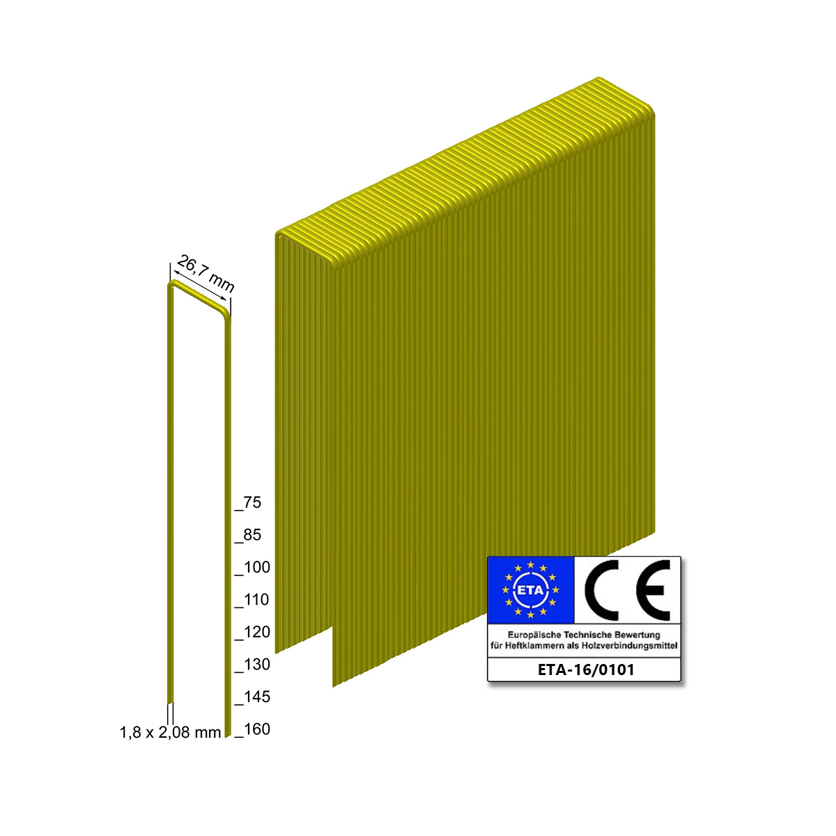 Prebena Heftklammern WP75CSVHA-ETA stark verzinkt geharzt- neue VPE 2.900 Stück