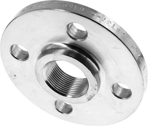 Gewindeflansch DN32-PN16 (DIN), Rp 1-1/4", DIN 2566, Stahl verzinkt