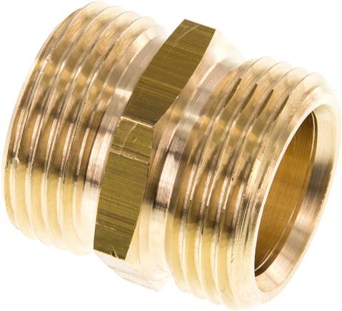 Doppelnippel G 1"-G 1", Messing/Rotguss