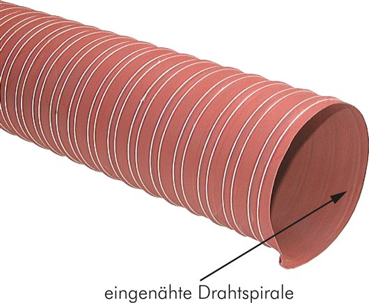Silikon-Heißluftschlauch, doppellagig, 63mm