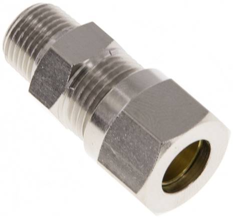 Gerade Schneidringverschr. 8 LL (M12x1)-R 1/8", Messing vernickelt