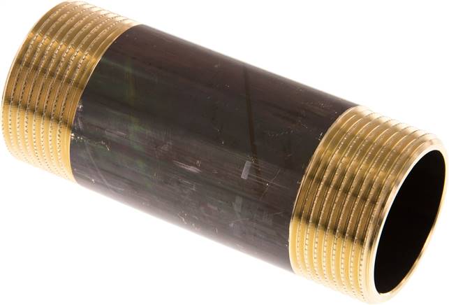 Rohrdoppelnippel G 1-1/4"-100mm, Messing