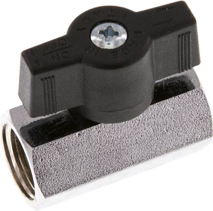 Messing-Minikugelhahn G 3/8" Innengewinde, PN 15, Flügelgriff