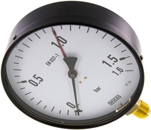 Manometer senkrecht, 160mm, 0 - 1,6 bar