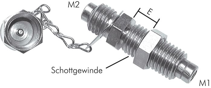 Messschlauchverbinder M 16x1,5 - M 16x1,5 (Schott:M 16x1,5)