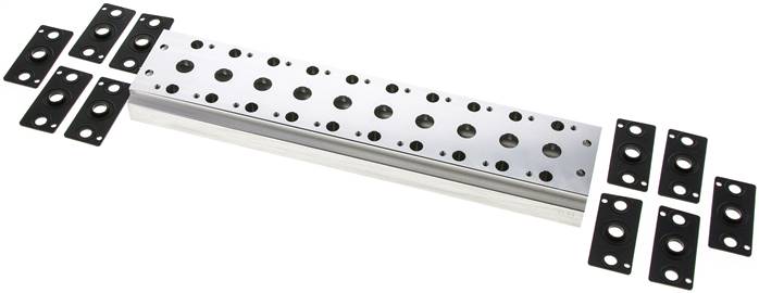 Mehrfachanschlussplatte (10-fach) für 5/2-Wege & 5/3-Wege Ventile zu V 52-10