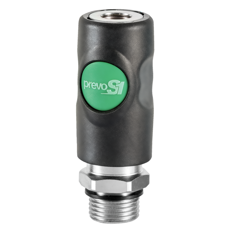 Prevost Edelstahl-Kupplung mit zylindrischem Außengewinde AG BSPP = G 3/8