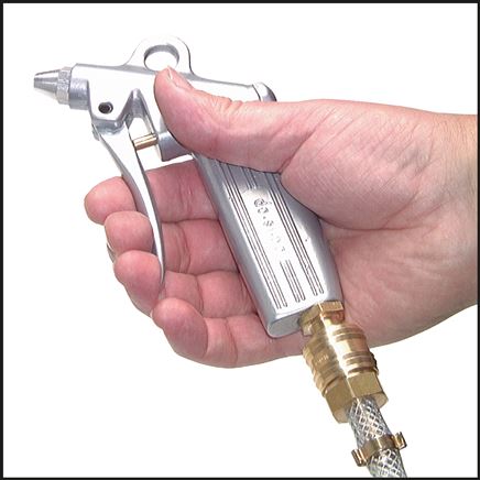 Alu Ausblaspistole, dosierbar 9 mm mit Kurzdüse Ø 1,5 (Standard)