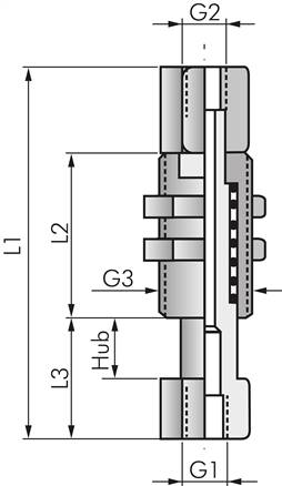 Federstößel M 5 (IG)xM 5 (IG), Hub 7mm , Standard