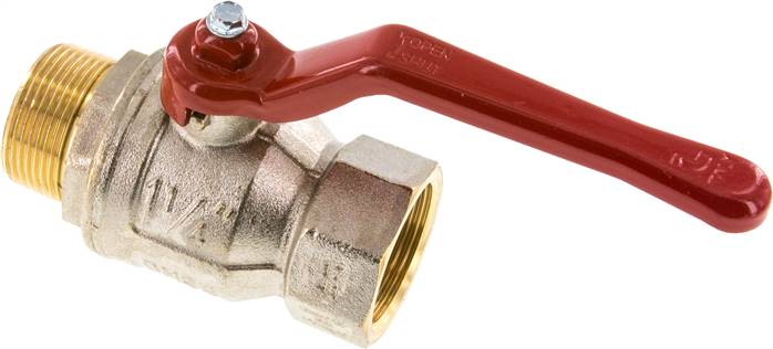 Messing-Kugelhahn, R 1-1/4" / Rp 1-1/4", -0,9 bis 30bar