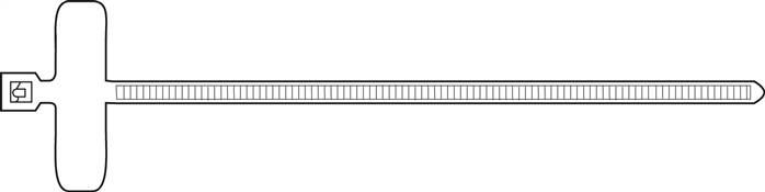 Kennzeichnungsbinder, 2,5x100 mm, Beschriftungsfeld innen