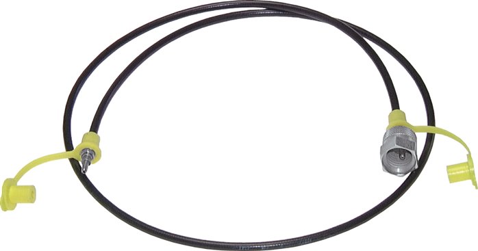 Messschlauch, 1000mm, M 16x2 - Steckanschluss, Stahl verzinkt