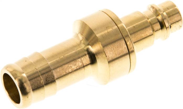 Kupplungsstecker (NW7,2) 13 (1/2")mm Schlauch, Messing, beidseitig absperrend