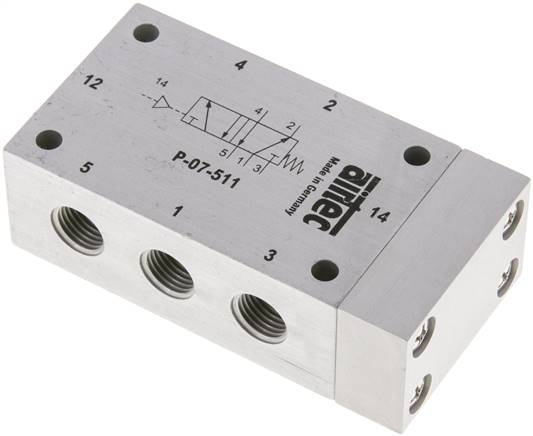 5/2-Wege Pneumatikventil mit Feder, G 1/4"