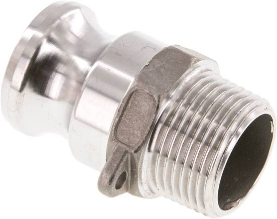 Kamlock-Stecker (F) R 1"(AG), Edelstahl (1.4408)