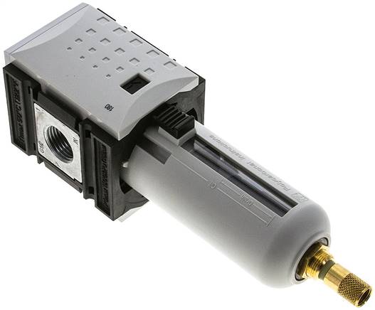 FUTURA Filter, G 1/2", Kunststoffbehälter mit Schutzkorb, Kondensatablass automatisch