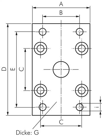 Flanschbefestigung f. Kompaktzylinder 25 mm