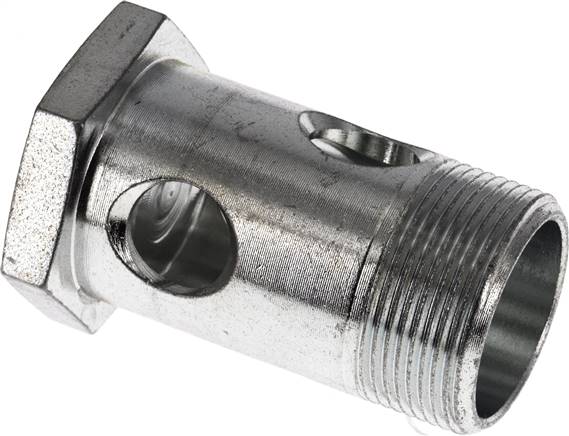 Hohlschraube 1-fach, M 30 x 1,5, Stahl verzinkt