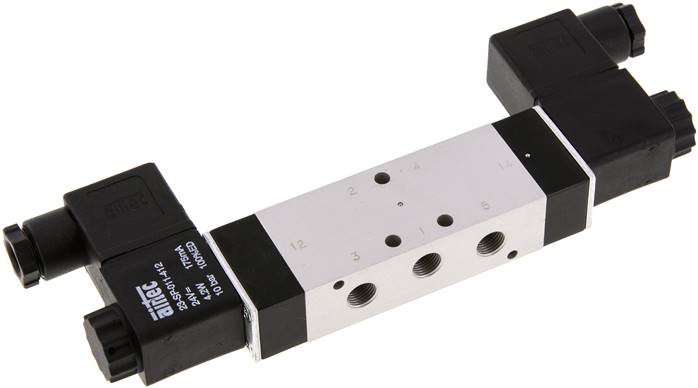 5/3-Wege Magnetventil, G 1/8", Mittelstellung belüftet, 24 V AC, NW 6