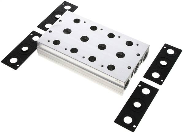 Mehrfachanschlussplatte (4-fach) für 5/2-Wege & 5/3-Wege Ventile zu V 54-4