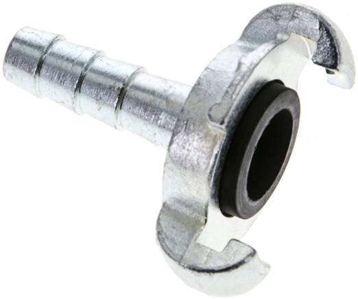 Kompressorkupplung 13 (1/2") mm Schlauch, Stahl verzinkt, Dichtung NBR