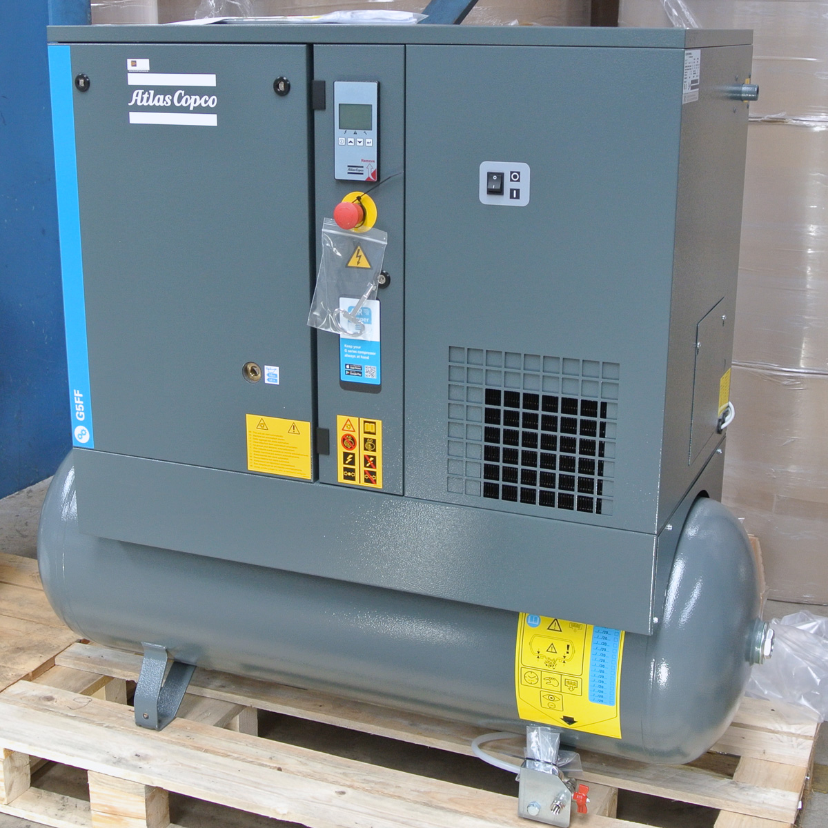 AUSSTELLER Atlas Copco Ausstellungs-Schraubenkompressor G 5 FF - 10 bar TM inkl. Behälter 200 L