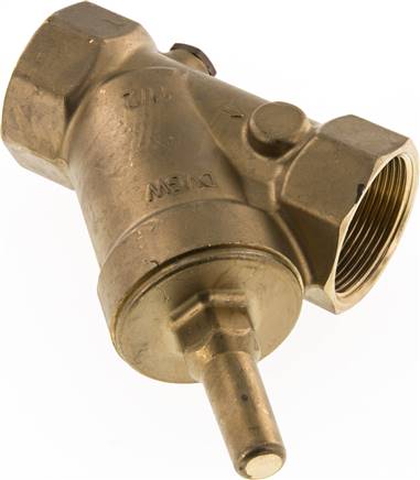 Schrägsitz-Rückschlagventil, Rp 1-1/2", PN 10 / DVGW, Messing