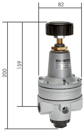 Hochleistungs-Präzisionsdruckregler, G 1/2", 0,05 - 5 bar