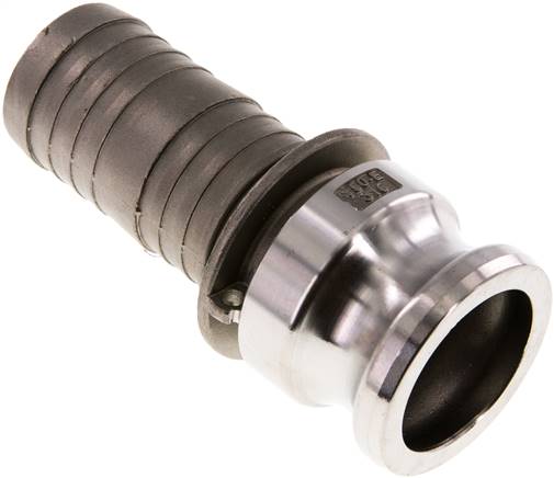 Kamlock-Stecker (E) 38 (1-1/2")mm Schlauch, Edelstahl (1.4408)