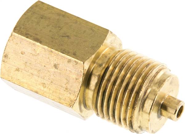 Manom.-Reduzierung G 1/2"(AG)-G 3/8"(IG). Messing, 45mm